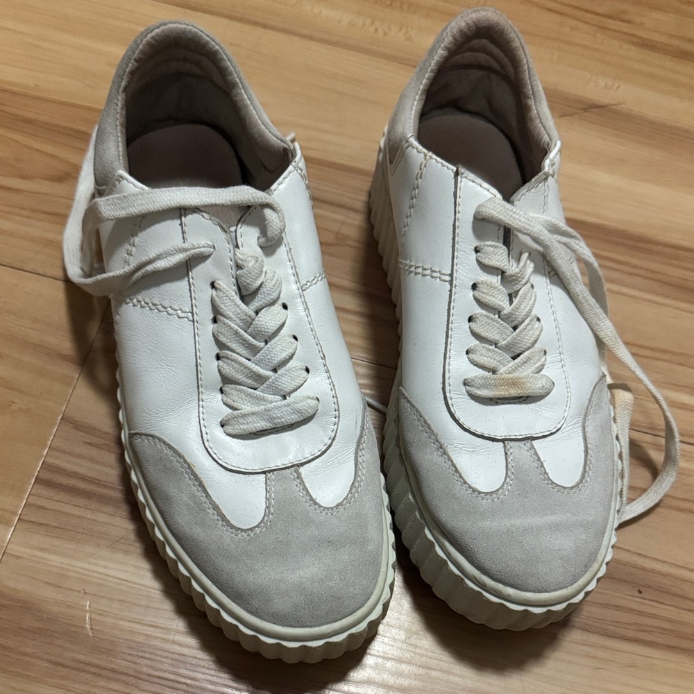 Sol Sana White and Gray Sneakers